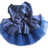 Pet Clothing Pet Hot Drilling Wedding Dress Skirt, Size:L(Blue)