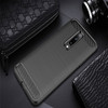 Brushed Texture Carbon Fiber Shockproof TPU Case for OnePlus 7 (Black)