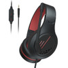 SADES MH601 3.5mm Plug Wire-controlled Noise Reduction E-sports Gaming Headset with Retractable Microphone, Cable Length: 2.2m(Black Red)