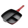 3 In 1 Multifunctional Steak Frying Pan Breakfast Pan Non-Stick Pan(Red)