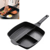 3 In 1 Multifunctional Steak Frying Pan Breakfast Pan Non-Stick Pan(Black)