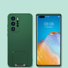 For Huawei P40 Pro Skin Feel Frosted TPU Shockproof Phone Case with Telescopic Holder(Green)
