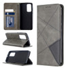 For Huawei P40 Rhombus Texture Horizontal Flip Magnetic Leather Case with Holder & Card Slots & Wallet(Grey)