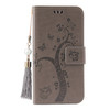 For Huawei P40 Embossed Lucky Tree Horizontal Flip Leather Case with Holder & Card Slot & Wallet & Lanyard(Grey)