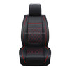 Car Leather Full Coverage Seat Cushion Cover, Standard Version (Black Red)