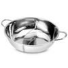 2 PCS Stainless Steel Hot Pot Thicken Miso Hot Pot Two Ear Two Pot, Size:28cm