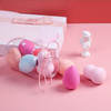 2 Sets Soft and Non-powder Non-latex Beauty Egg Set Color Random Delivery(Silver Cover 5 PCS)