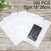 100 PCS 18cm x 26cm Hang Hole Clear Front White Pearl Jewelry Zip Lock Packaging Bag, Custom Printing and Size are welcome