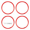 4 PCS Car Metal Wheel Hub Decoration Ring for BMW 5 Series 2018 (Red)