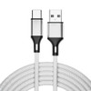 4 PCS 2.4A USB-C / Type-C to USB Braided Fast Charging Sync Data Cable, Length: 2m (Silver)