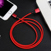 4 PCS 2.4A USB-C / Type-C to USB Braided Fast Charging Sync Data Cable, Length: 0.25m (Red)