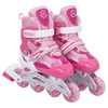Children Adult Flash Straight Row Roller Skates Skating Shoes Suit, Size : L (Pink)