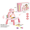 Children Multifunctional Projection Painting Toy Writing Board, wthout Watercolor Pen, Style: Dinosaur Pink