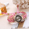 Sloggi 377 Women Knitting Rope Chain Quartz Wrist Watch(Pink)