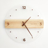 16inch Simple Solid Wood Acrylic Glass Wall Clock Home Living Room Wall Clock Decorative Clock