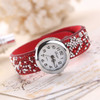 Rivet Bracelet Quartz Watch for Women(Red)