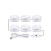 LED Makeup Mirror Light Beauty Fill Light Hand Sweep Sensor Mirror Front Light, Power source: 6 Bulbs(Natural White)