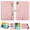 For iPad Pro 11(2020) / Pro 11(2018) Tablet Fashion Calf Texture Zipper Horizontal Flip Leather Tablet Case with Stand & Card Slots & Wallet & Wake-up / Sleep Function(Rose Gold)