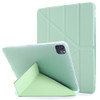 For iPad Pro 11 (2020/2018) / Air 2020 10.9  Multi-folding Horizontal Flip PU Leather + Shockproof TPU Tablet Case with Holder & Pen Slot(Green)