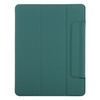 Horizontal Flip Ultra-thin Double-sided Clip Fixed Buckle Magnetic PU Leather Tablet Case With Three-folding Holder & Sleep / Wake-up Function For iPad Pro 12.9 inch (2020)(Dark Green)