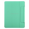 Horizontal Flip Ultra-thin Double-sided Clip Fixed Buckle Magnetic PU Leather Tablet Case With Three-folding Holder & Sleep / Wake-up Function For iPad Pro 12.9 inch (2020)(Light Green)