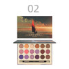 Eyeshadow Palette 18-color Matte Pearlescent Powder Earth Color Waterproof Durable Three-dimensional Eye Shadow(02#Ocean Dream)