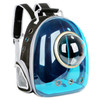 Space Capsule Pet Bag Panoramic Transparent Cat Go Out Portable Breathable Backpack with Cover(Blue)