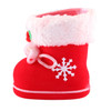 Santa Pattern Christmas Decoration Flocking Stocking Boot Candy Bag, Size: 9cm x 10cm x 5cm