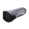 Car Auto 5V Dual USB 2.1A/1A Cigarette Lighter Adapter for Most Phones(Grey)