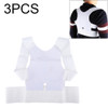 3 PCS Shoulder Support Bandage Lumbar Sport Back Brace Posture Correction Vest Belt for Men / Women, L Size