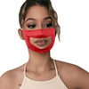 3 PCS Anti-Fog Lip Language Face Shield For The Deaf And Mute Solid Color Printing Face Shield(Red)