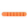 5 PCS 6 Holes Bear Silicone Desktop Data Cable Organizing And Fixing Device(Coral Orange)