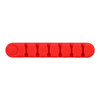 5 PCS 6 Holes Bear Silicone Desktop Data Cable Organizing And Fixing Device(Red)