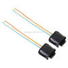 1 Pair Car H11 Bulb Holder Base Female Socket with Cable for BMW