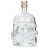 Glass Bottle Wine Pot Decanter Transparent Crystal Vodka Flagon Gift, Capacity: 650ml