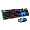 ZGB G21 1600 DPI Professional Wired Colorful Backlight Mechanical Feel Suspension Keyboard + Optical Mouse Kit for Laptop, PC(Black)