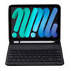 C06B Ultra-thin Candy Colors Bluetooth Keyboard Tablet Case for iPad mini 6, with Stand & Pen Slot (Black)