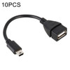 10 PCS Car OTG Head to USB Cable, Cable Length: 10cm