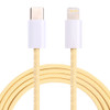 12W PD USB-C / Type-C to 8 Pin Data Cable, Cable Length: 1m(Yellow)