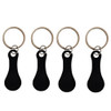 4 PCS  Metal Key Ring Shopping Supermarket Trolley Unlock Key, Colour: Black