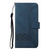 For Huawei P40 Cubic Skin Feel Flip Leather Phone Case(Royal Blue)