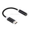 USB-C / Type-C Male to 3.5mm Female Weave Texture Audio Adapter, For Galaxy S8 & S8 + / LG G6 / Huawei P10 & P10 Plus / Oneplus 5 / Xiaomi Mi6 & Max 2 /and other Smartphones, Length: about 10cm(Black)