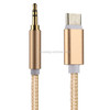 1m Weave Style Type-C Male to 3.5mm Male Audio Cable, For Galaxy S8 & S8 + / LG G6 / Huawei P10 & P10 Plus / Xiaomi Mi6 & Max 2 and other Smartphones(Gold)