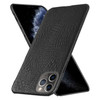 For iPhone 11 Pro Shockproof Crocodile Texture PC + PU Case(Black)