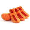 4 PCS / Set Breathable Non-slip Wear-resistant Dog Shoes Pet Supplies, Size: 2.8x3.5cm(Red Orange)