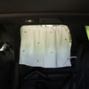 Car Embroidery Curtain Sunshade Cartoon Cotton Suction Cup Curtain Car Sunscreen Insulation Covering Curtain(Bear)