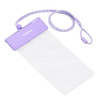 MOMAX SR25 IPX8 Outdoor Transparent PC+TPU Waterproof Bag with Lanyard For Mobile Phones Below 7 inche(Purple)