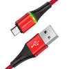 Borofone BU25 1.2m 2.4A USB to Micro USB Glory Charging Data Cable(Red)