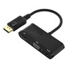 D45 3 in 1 HDMI to HDMI + VGA + 3.5 Audio Converter Cable(Black)