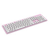 FOETOR K3 Wireless Keyboard (Pink + White)